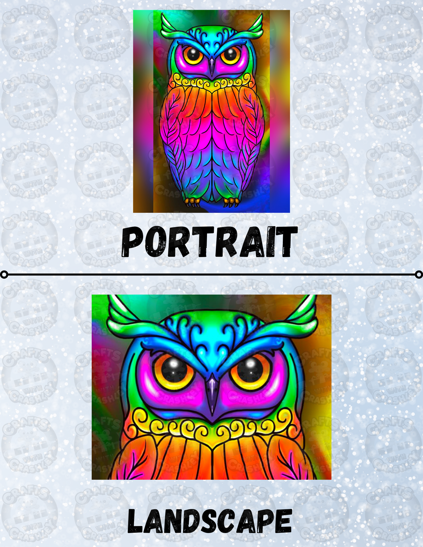 "Rainbow Owl" by Emma Casey Decorative Diamond Painting Release Papers