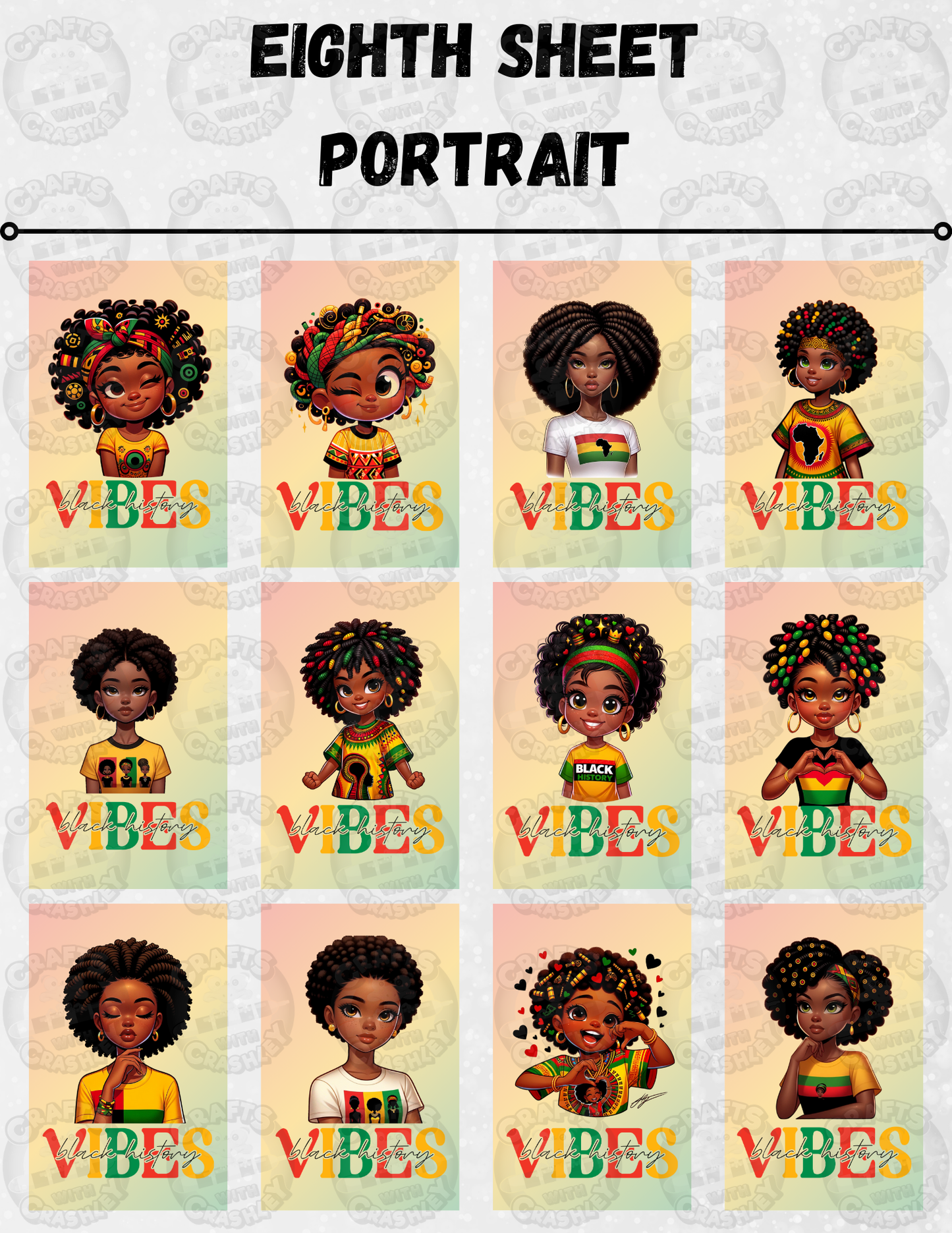 "Black History Vibes" Decorative Diamond Painting Release Paper