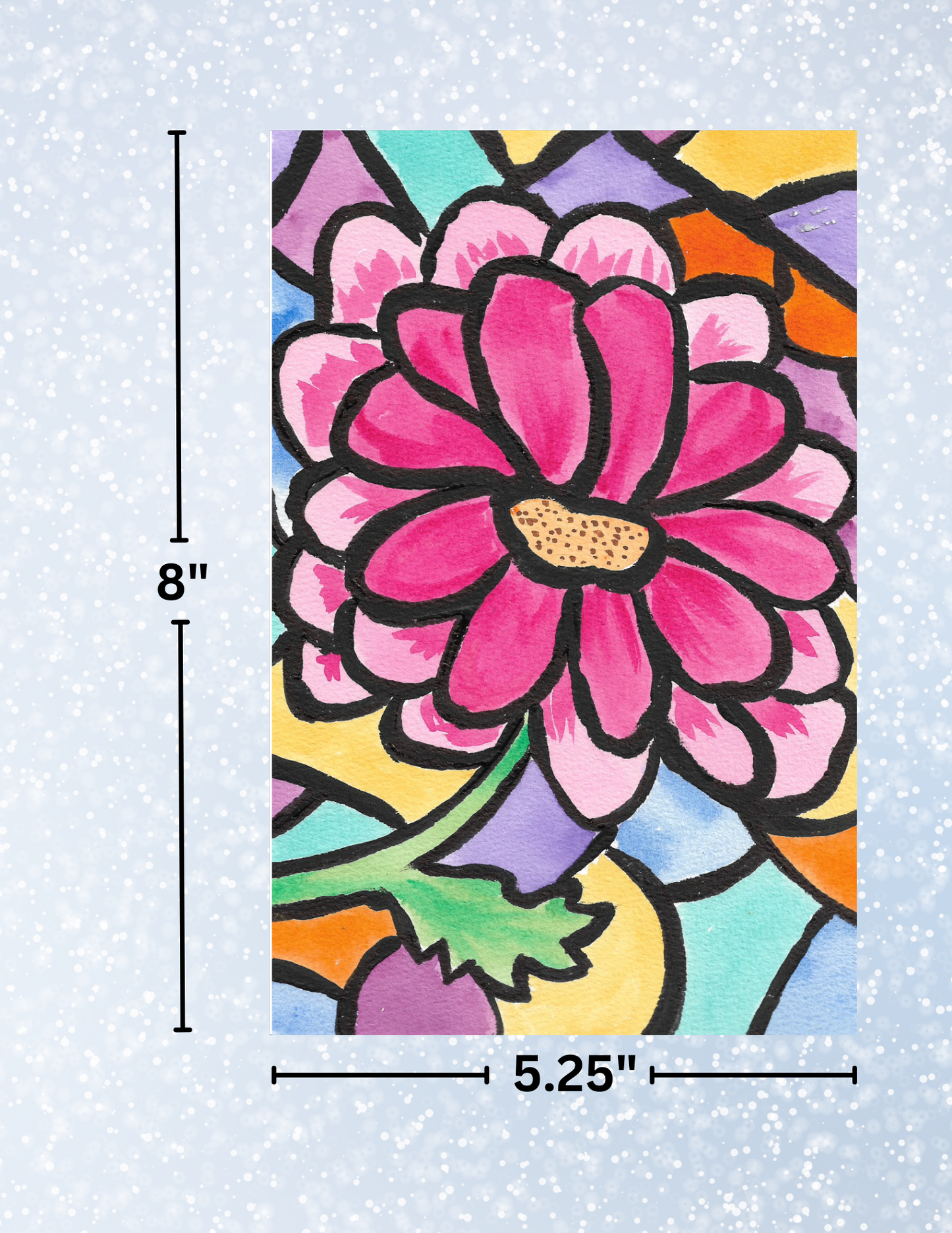 "Stained Glass Flower" By Crafting Journey Decorative Diamond Painting Release Papers