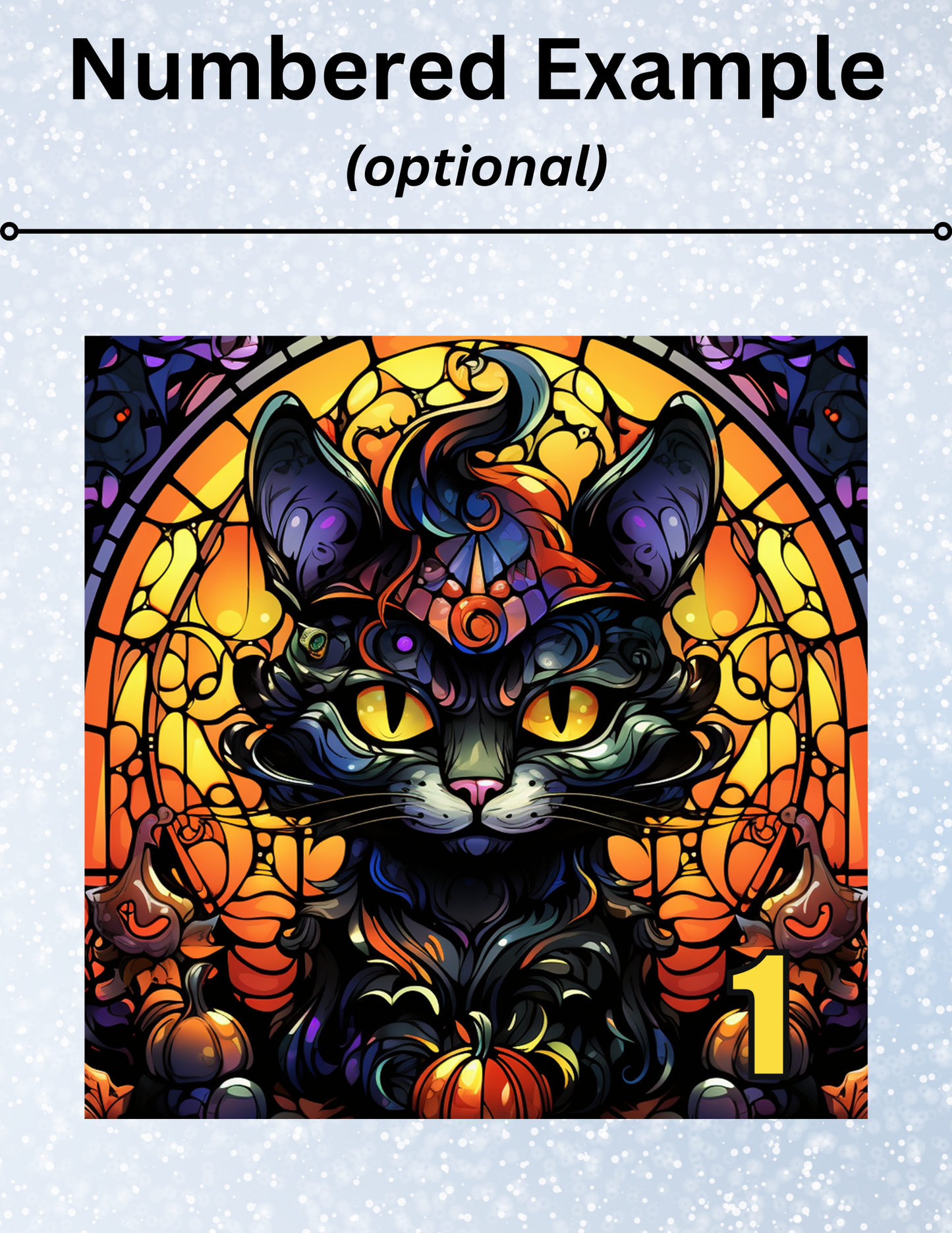 "Stained Glass Halloween Cats" Decorative Diamond Painting Release Papers