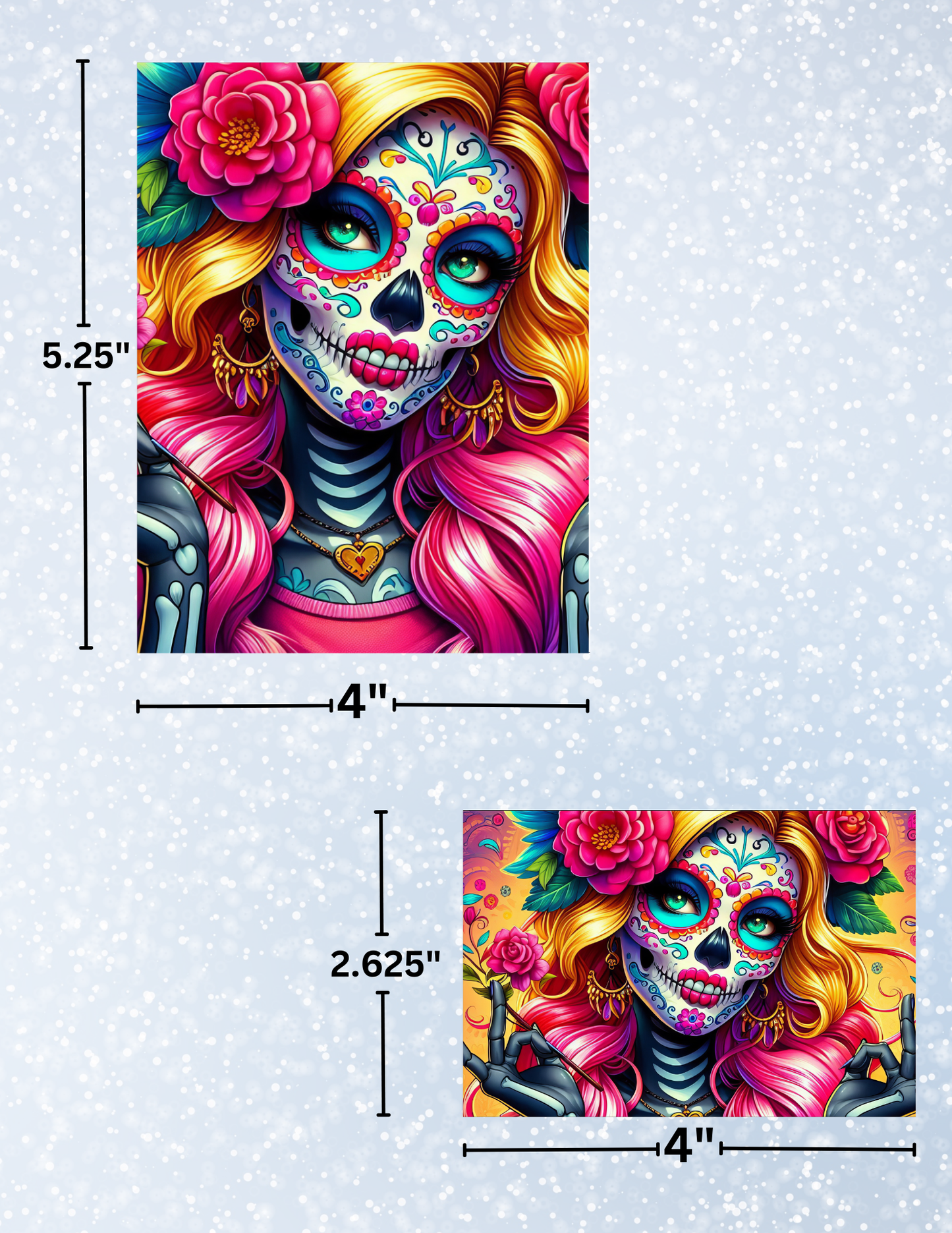 "Blonde Sugar Skull" Decorative Diamond Painting Release Papers