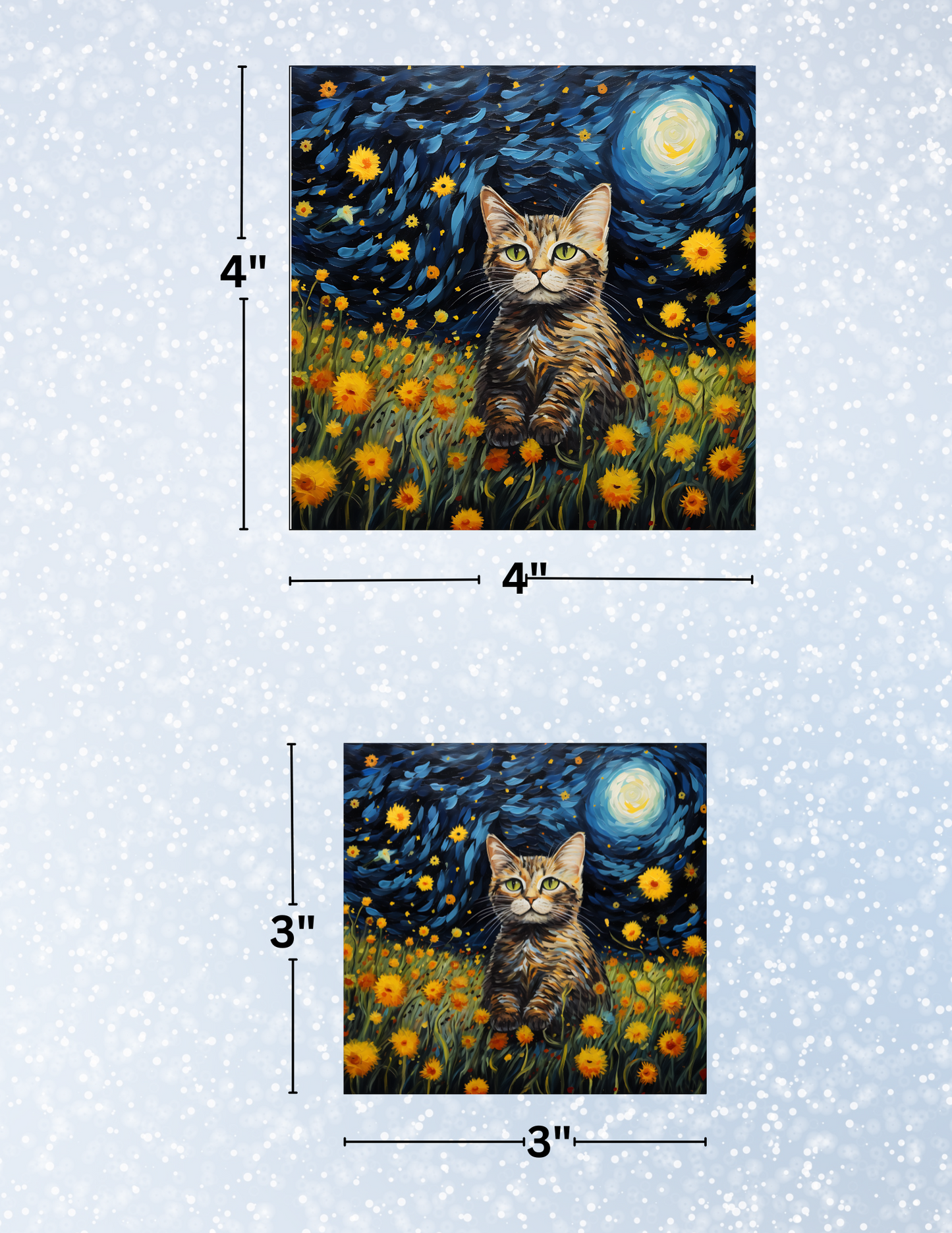 "Star Kitty Night" Decorative Diamond Painting Release Paper