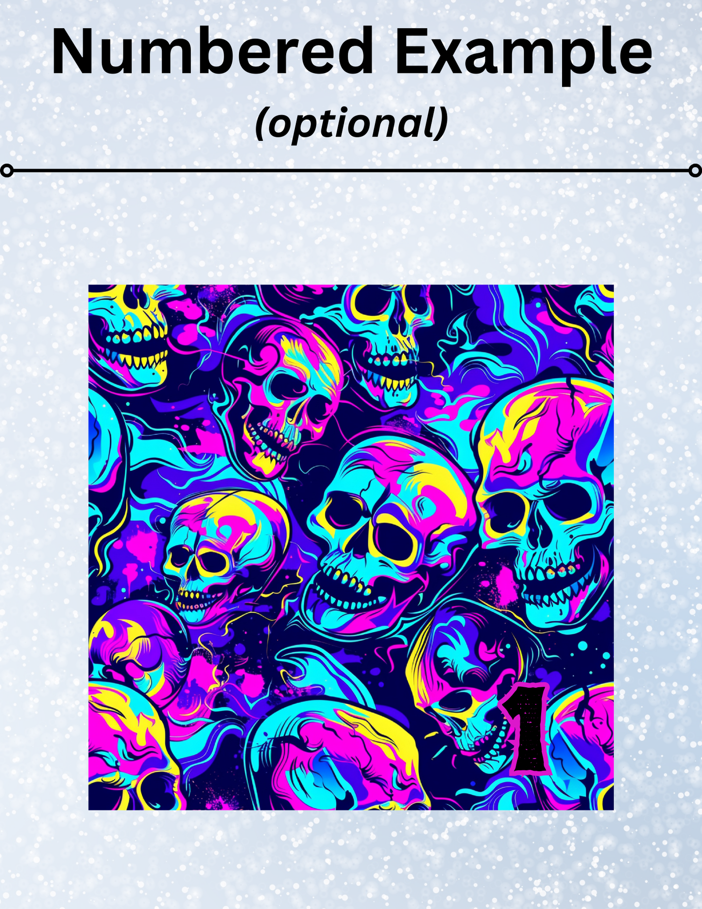 "Neon Skulls" Decorative Diamond Painting Release Papers