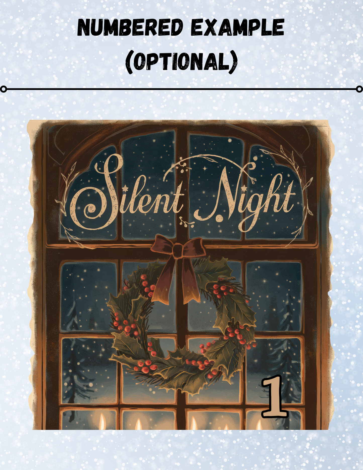 "Silent Night" Decorative Diamond Painting Release Papers