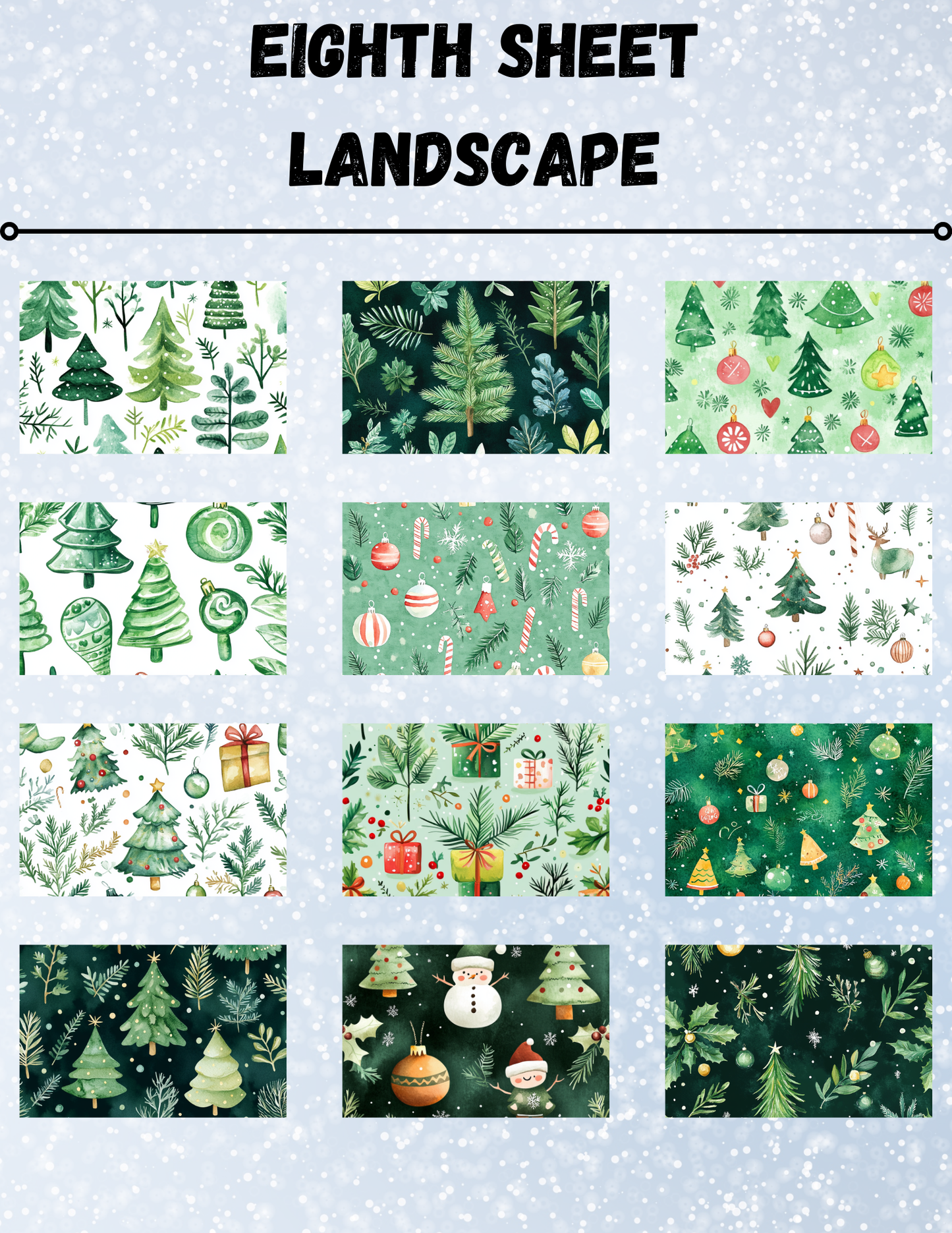 "Green Christmas" Decorative Diamond Painting Release Paper