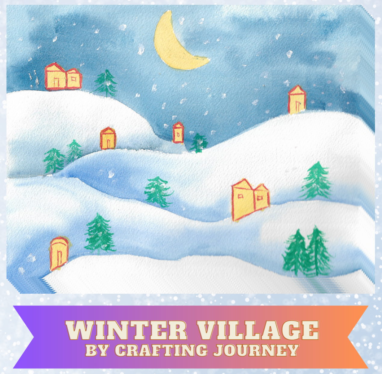 "Winter Village" By Crafting Journey Decorative Diamond Painting Release Papers