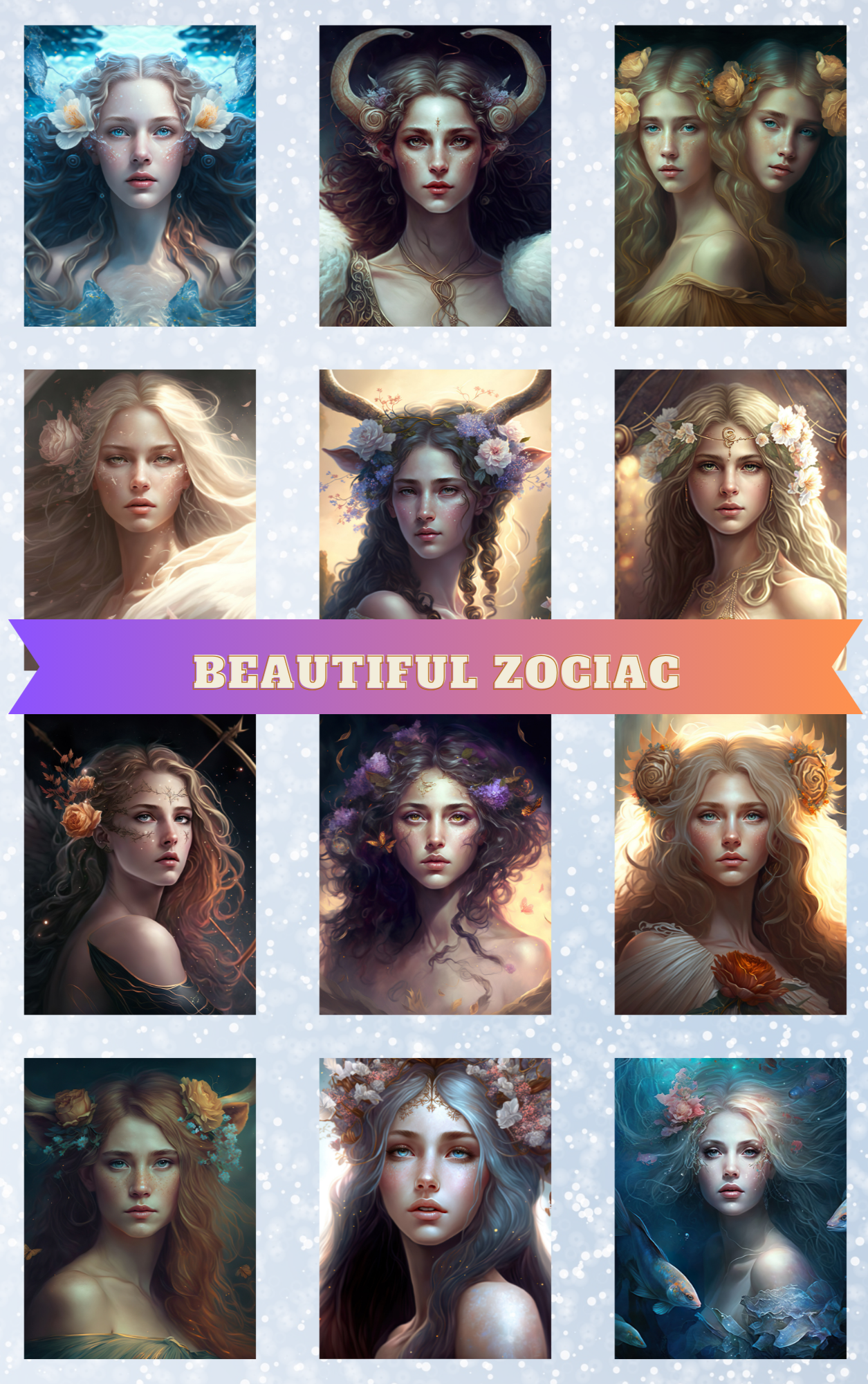 "Beautiful Zodiac" Decorative Diamond Painting Release Paper