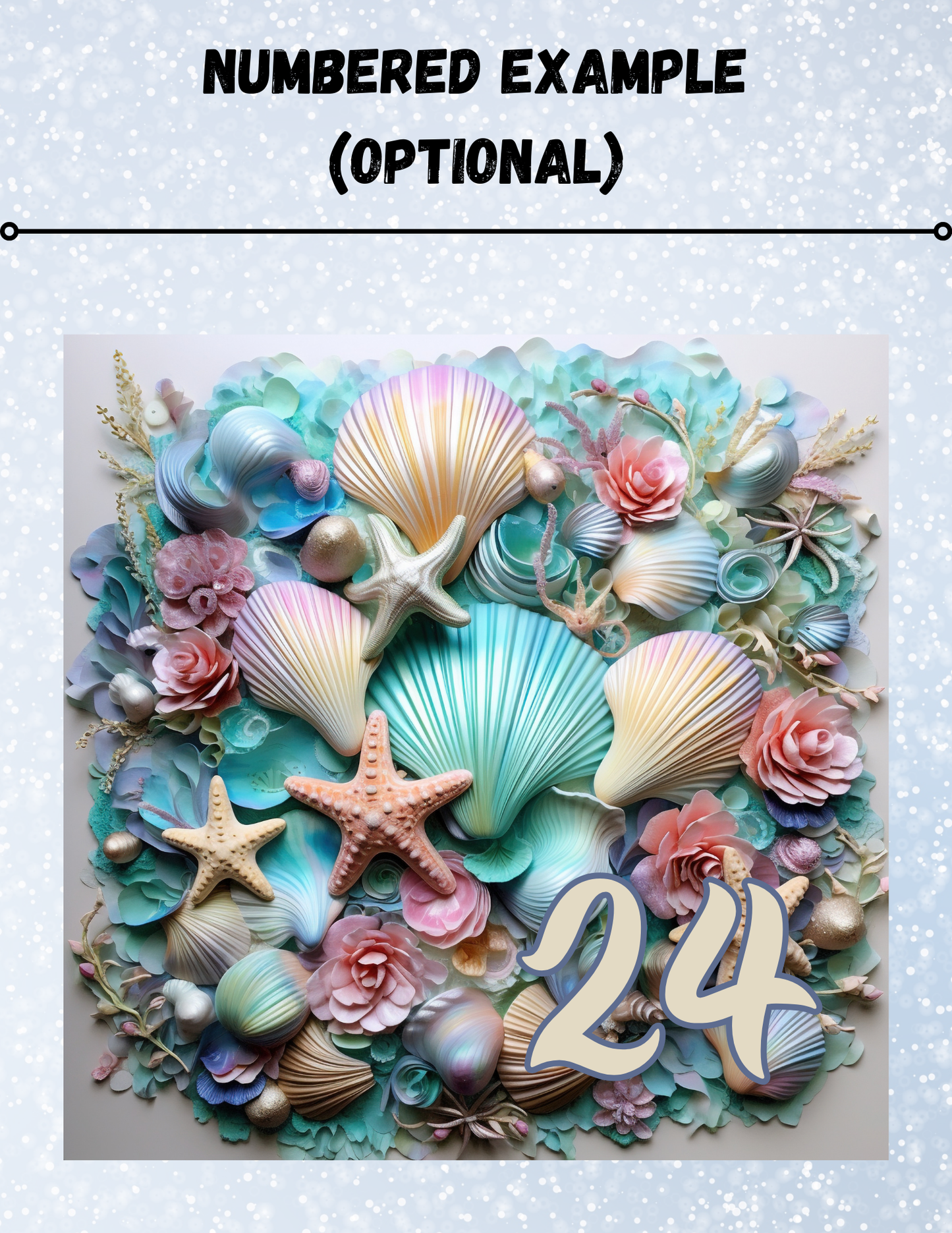 "Vibrant Seashells" Decorative Diamond Painting Release Papers