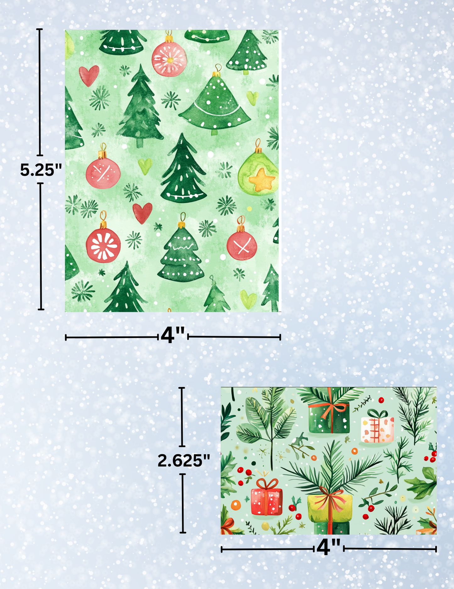 "Green Christmas" Decorative Diamond Painting Release Paper