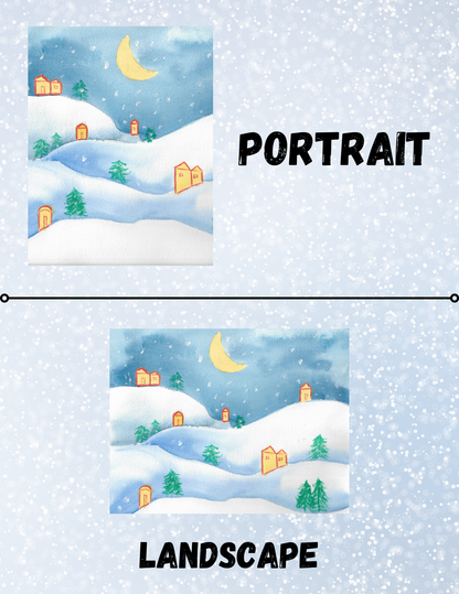 "Winter Village" By Crafting and Crime Daily Decorative Diamond Painting Release Papers