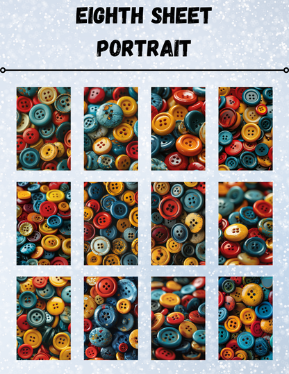 "Vintage Buttons" Decorative Diamond Painting Release Paper