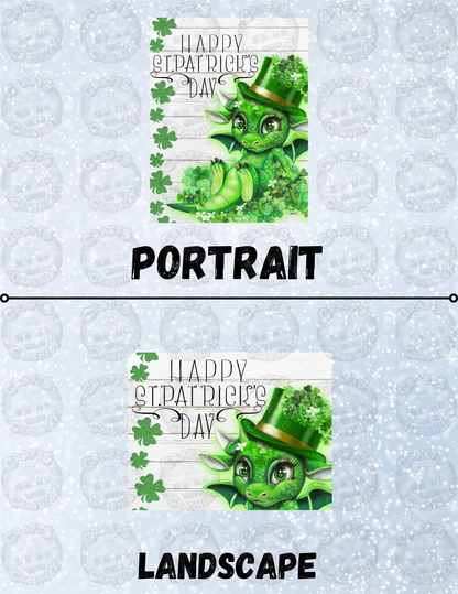 "St Patrick's Day Lil Dragonz" by ©Sheena Pike Decorative Diamond Painting Release Papers