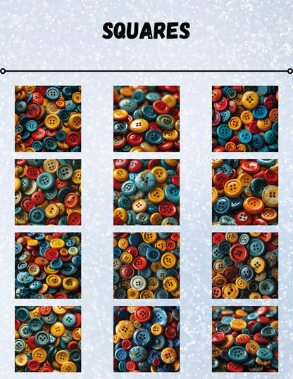 "Vintage Buttons" Decorative Diamond Painting Release Paper