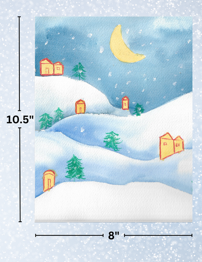 "Winter Village" By Crafting and Crime Daily Decorative Diamond Painting Release Papers