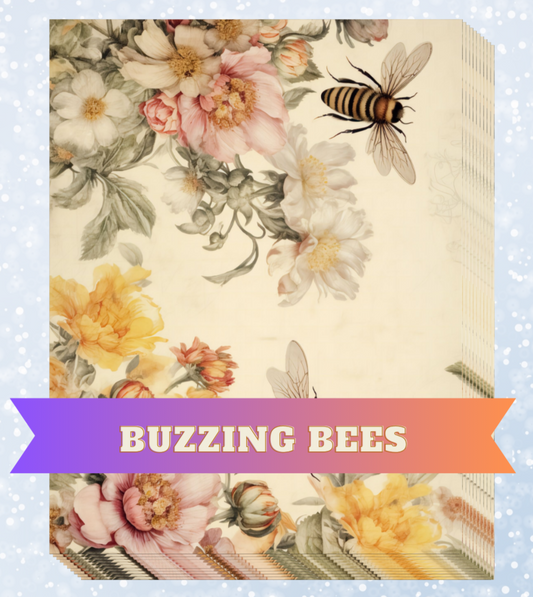 "Buzzing Bees" Decorative Diamond Painting Release Papers