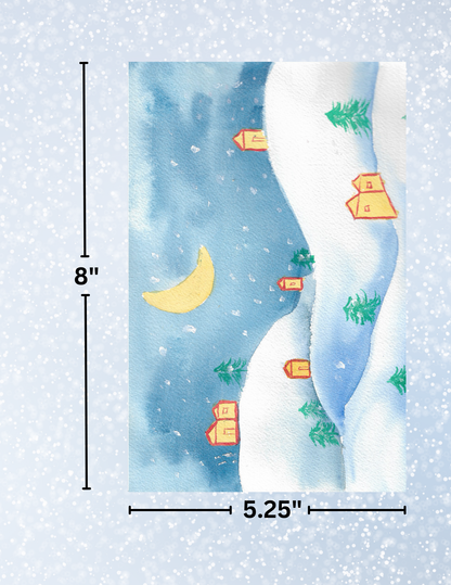 "Winter Village" By Crafting and Crime Daily Decorative Diamond Painting Release Papers