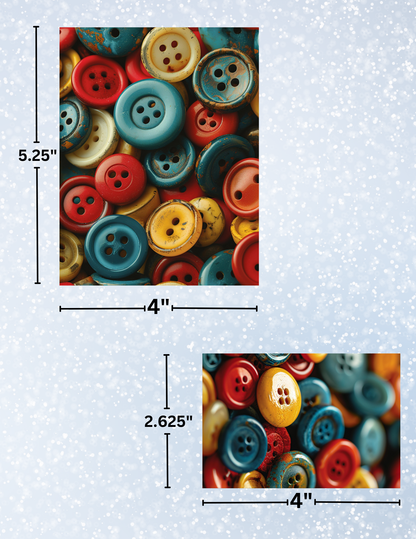 "Vintage Buttons" Decorative Diamond Painting Release Paper