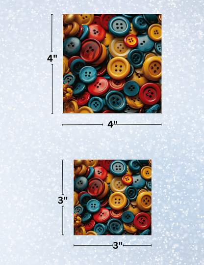 "Vintage Buttons" Decorative Diamond Painting Release Paper