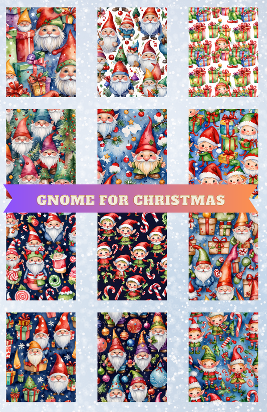 "Gnome For Christmas" Decorative Diamond Painting Release Paper