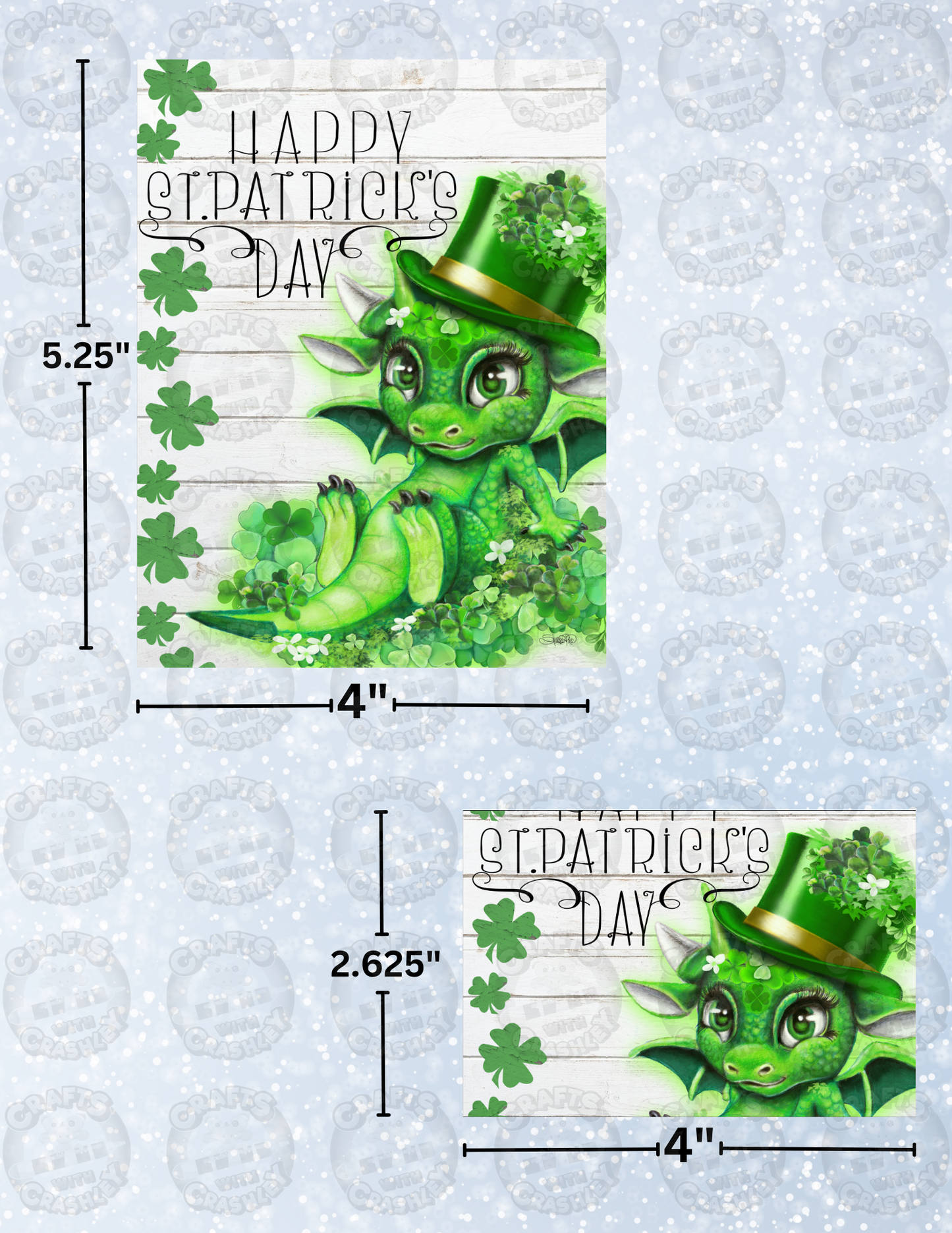 "St Patrick's Day Lil Dragonz" by ©Sheena Pike Decorative Diamond Painting Release Papers