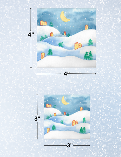 "Winter Village" By Crafting and Crime Daily Decorative Diamond Painting Release Papers
