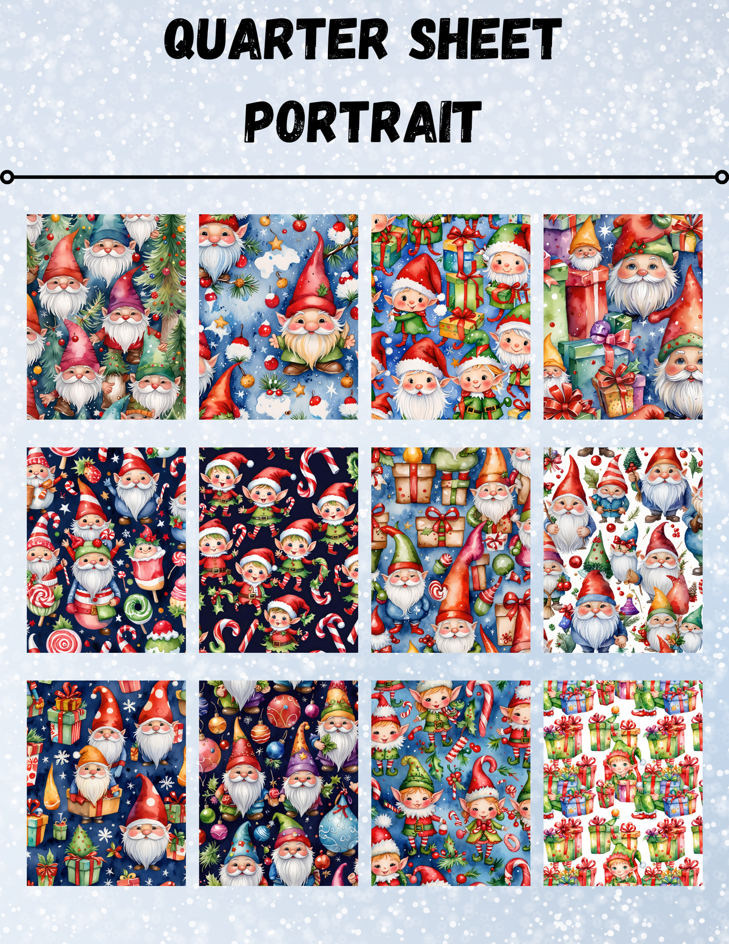 "Gnome For Christmas" Decorative Diamond Painting Release Paper