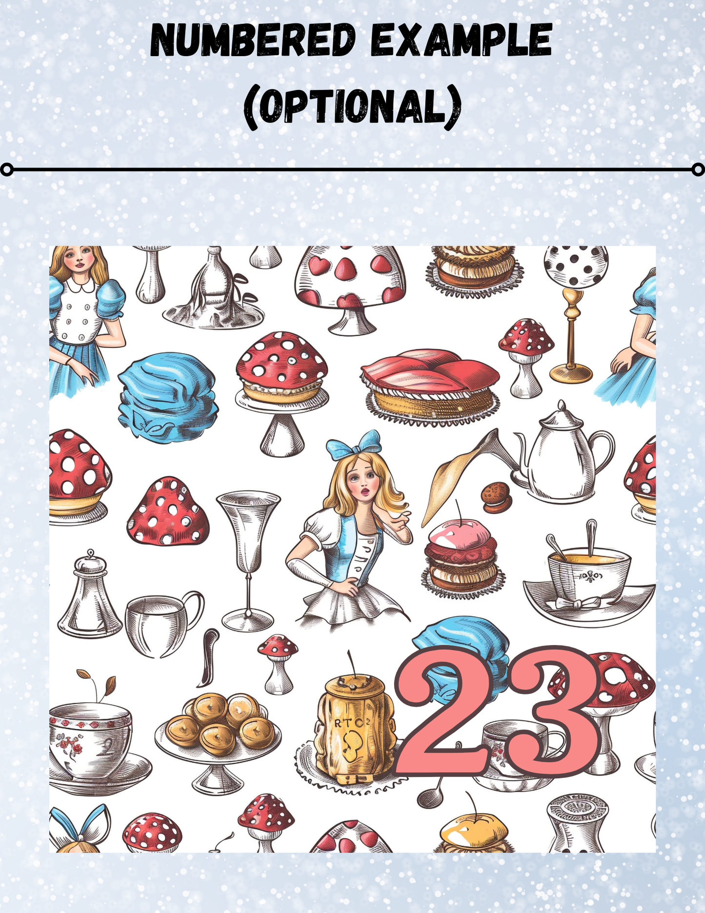 "Wonderland Treats" Decorative Diamond Painting Release Papers