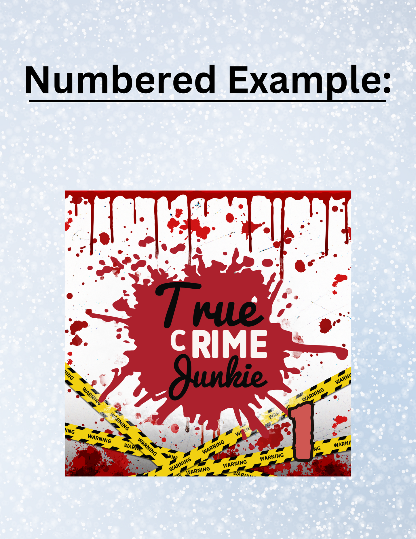 "True Crime Junkie" Decorative Diamond Painting Release Papers