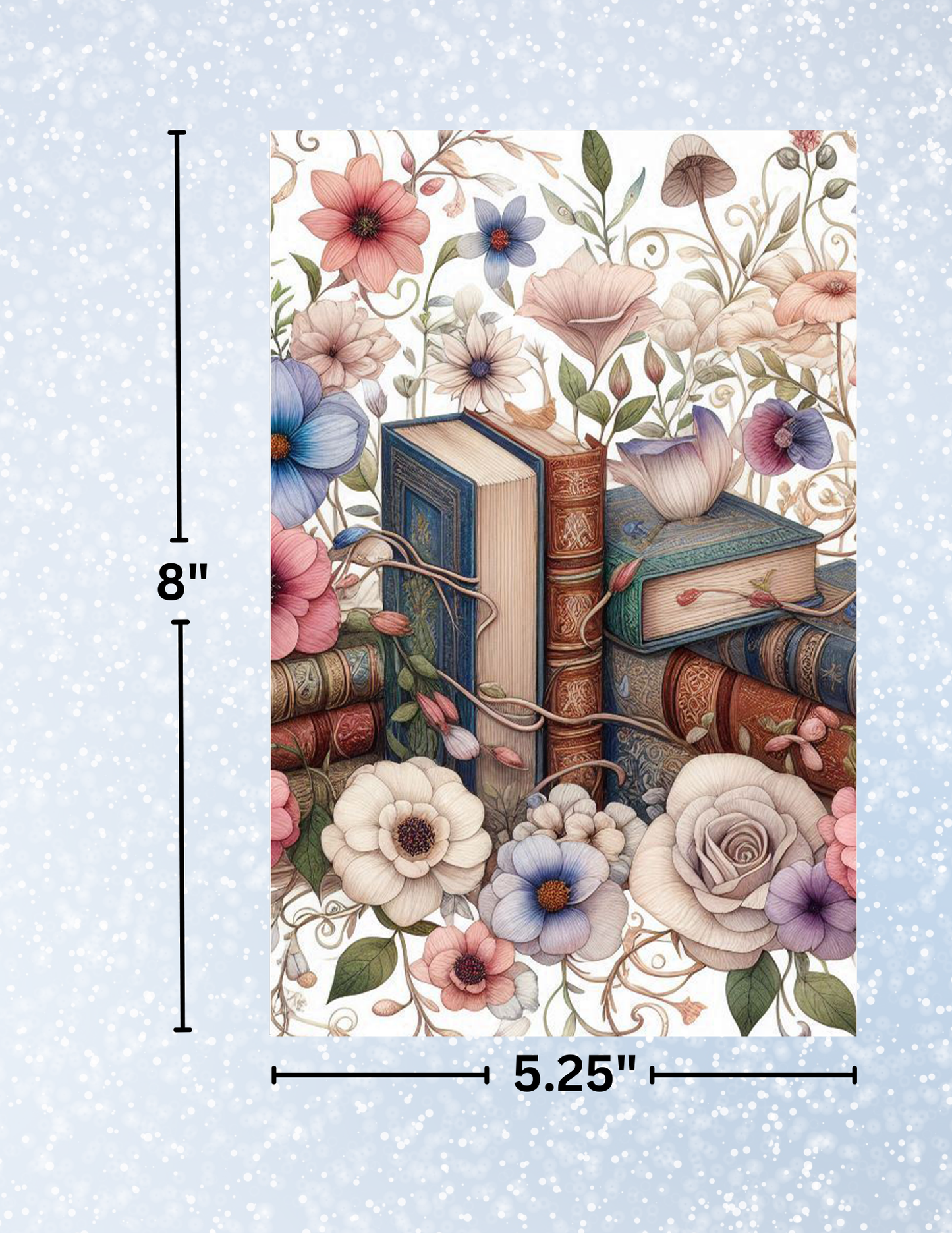 "Floral Books" Decorative Diamond Painting Release Papers