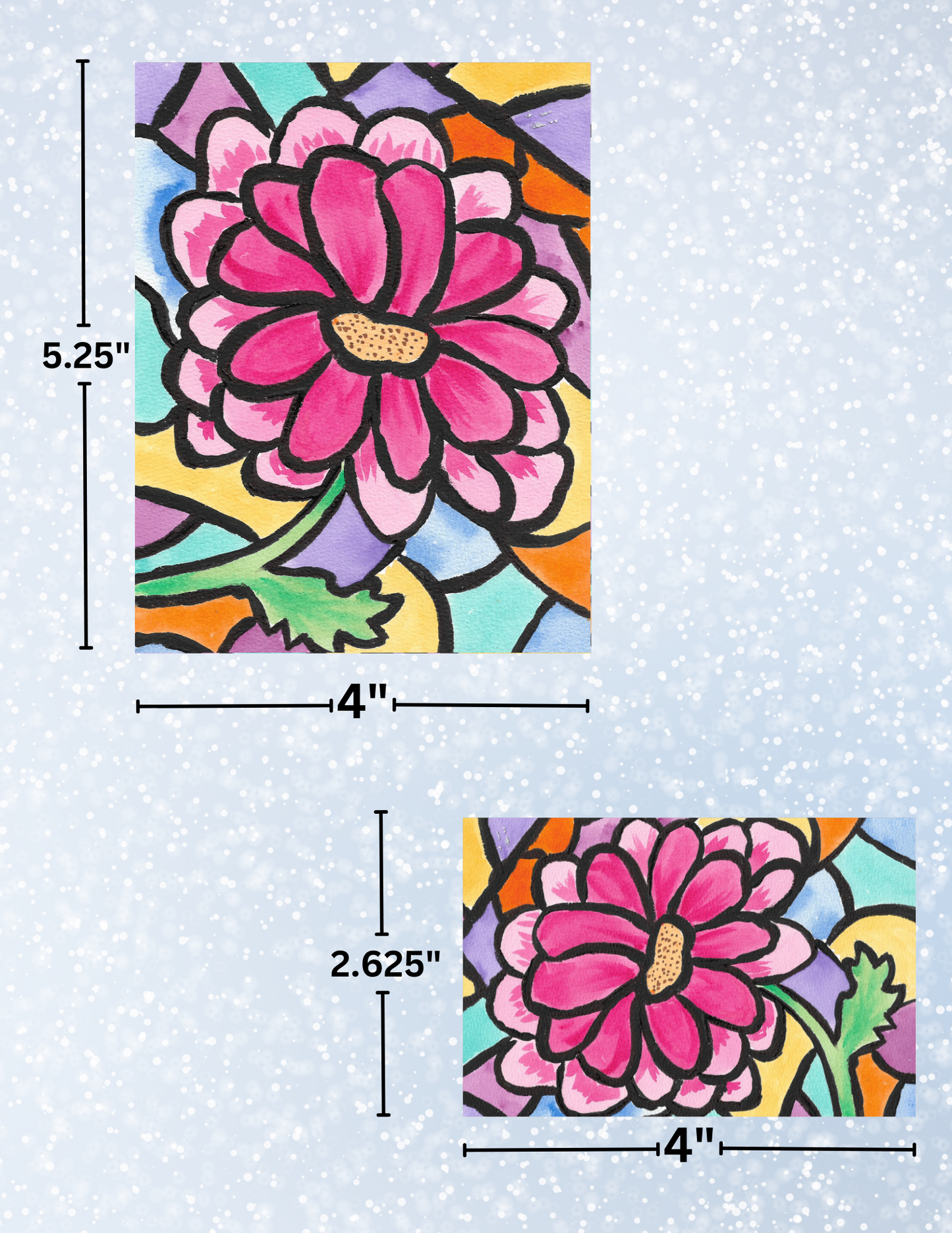 "Stained Glass Flower" By Crafting Journey Decorative Diamond Painting Release Papers