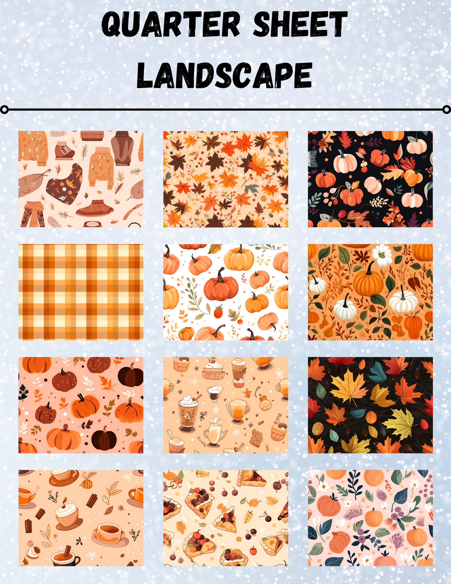 "Fall Vibes" Decorative Diamond Painting Release Papers