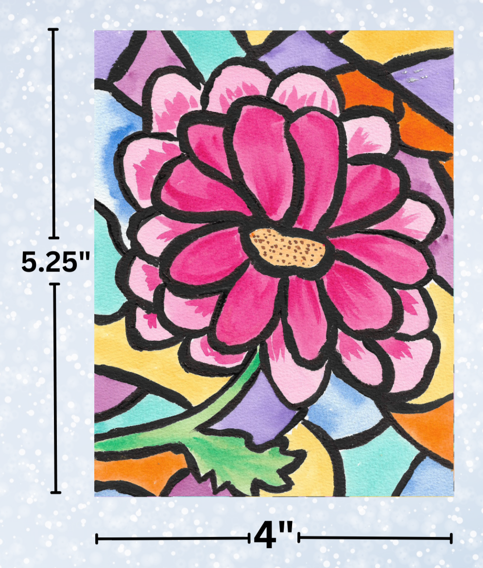 "Stained Glass Flower" By Crafting Journey Decorative Diamond Painting Release Papers