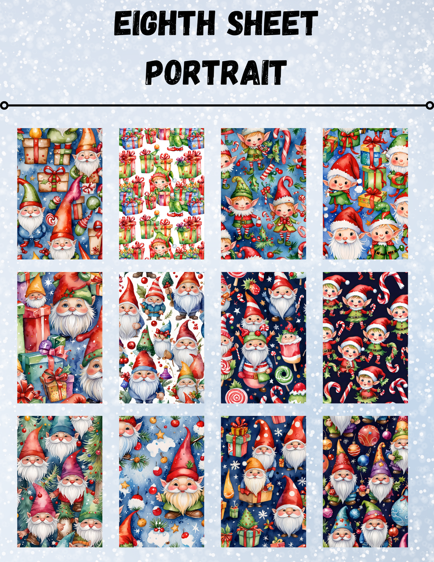 "Gnome For Christmas" Decorative Diamond Painting Release Paper