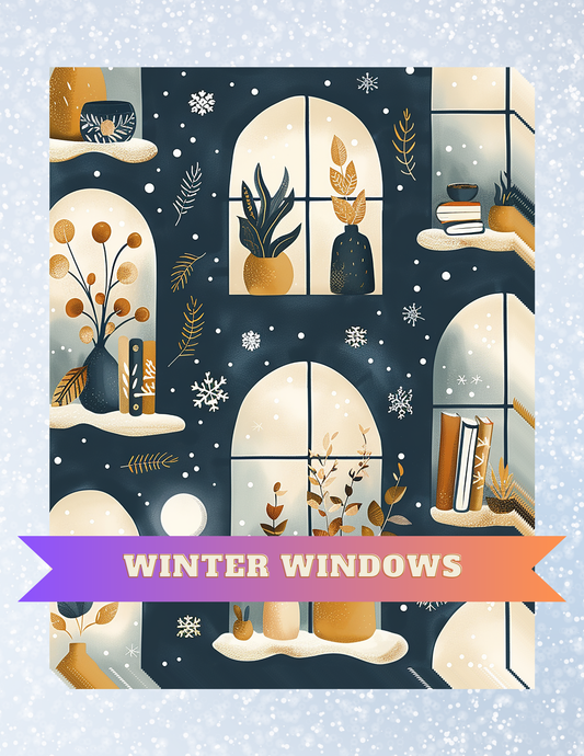 "Winter Windows" Decorative Diamond Painting Release Papers