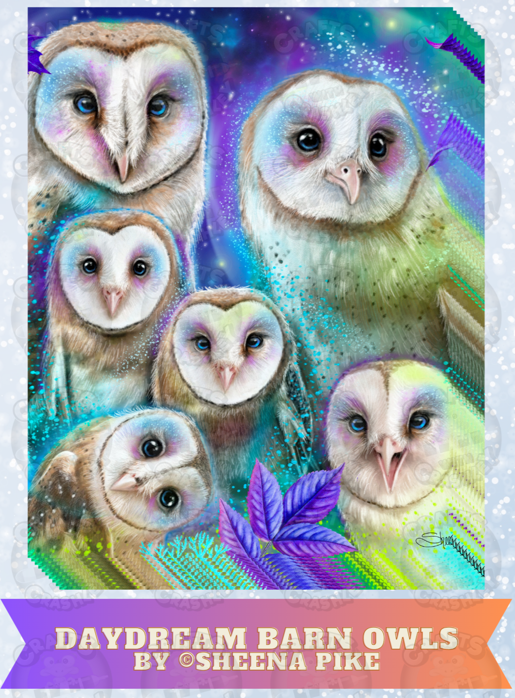 "Daydream Barn Owls" by ©Sheena Pike Decorative Diamond Painting Release Papers