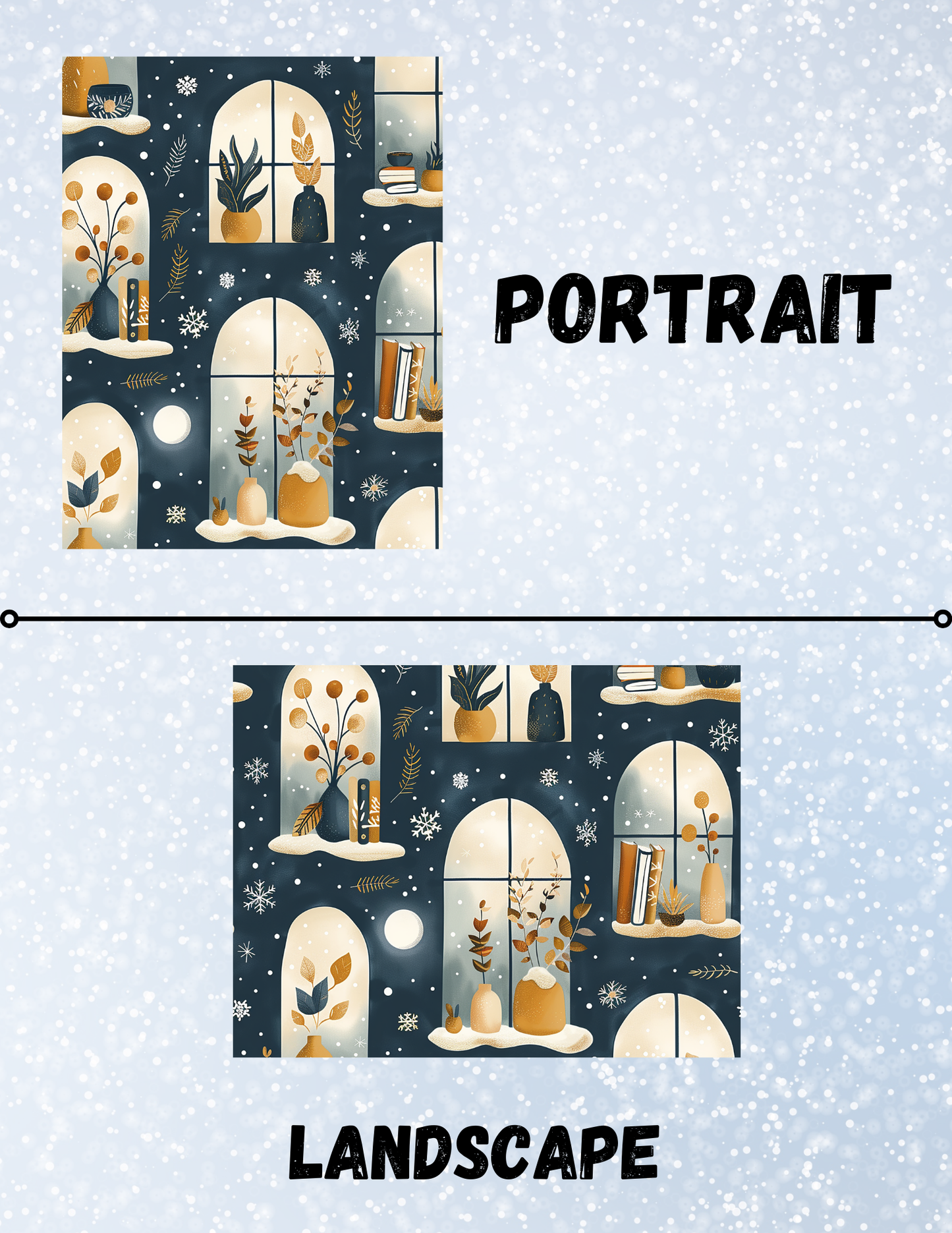 "Winter Windows" Decorative Diamond Painting Release Papers