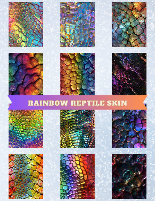 "Rainbow Reptile Skin" Decorative Diamond Painting Release Papers