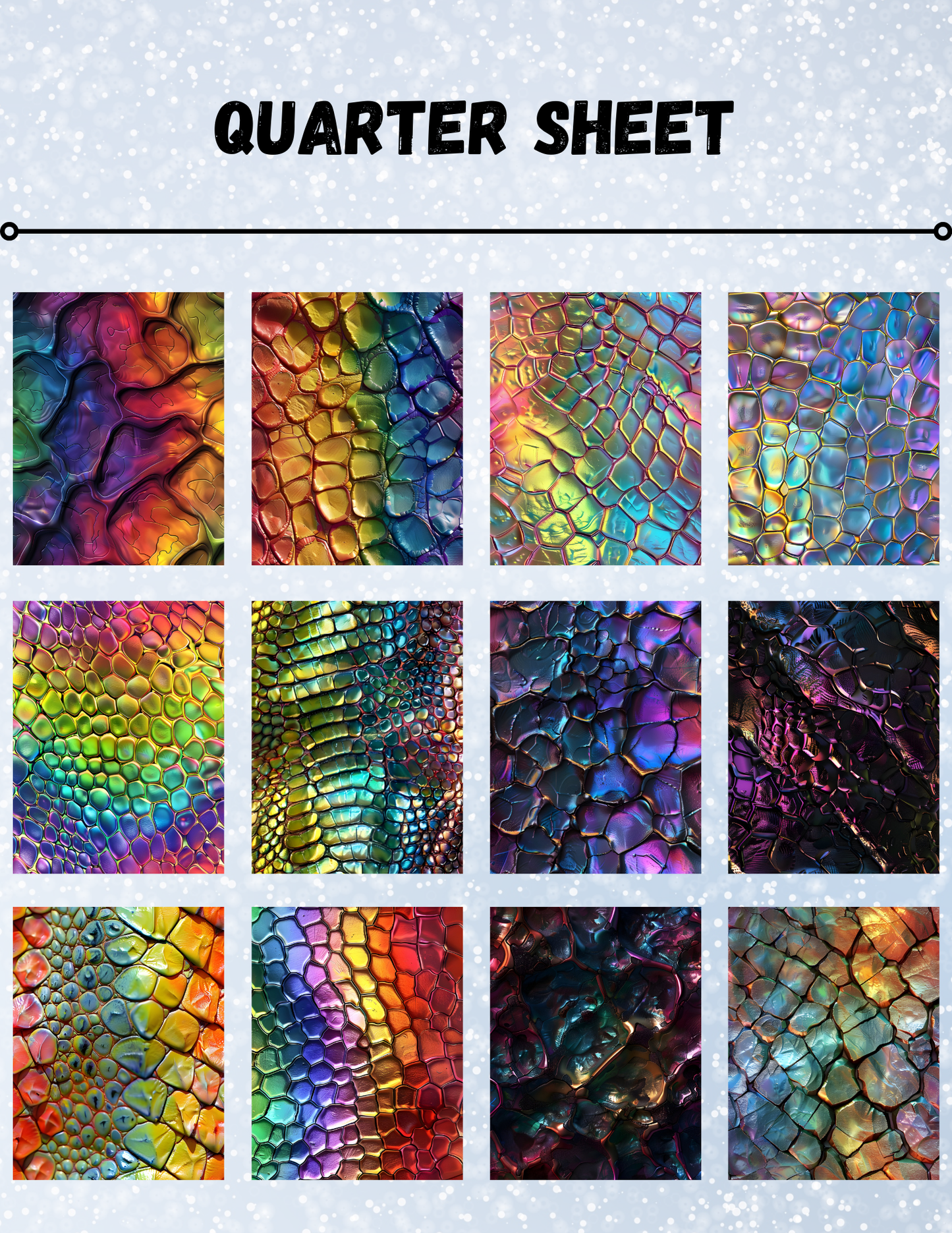 "Rainbow Reptile Skin" Decorative Diamond Painting Release Papers