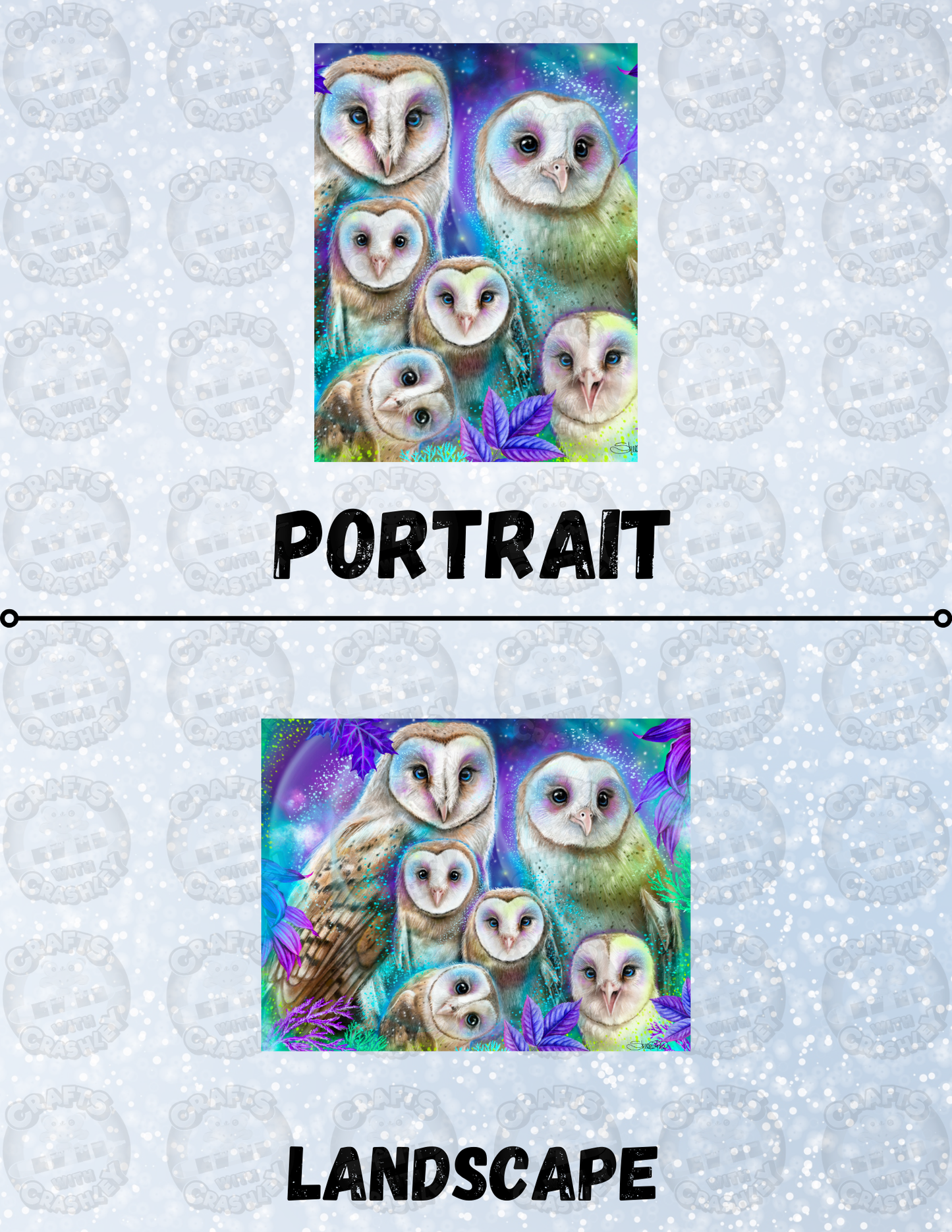 "Daydream Barn Owls" by ©Sheena Pike Decorative Diamond Painting Release Papers