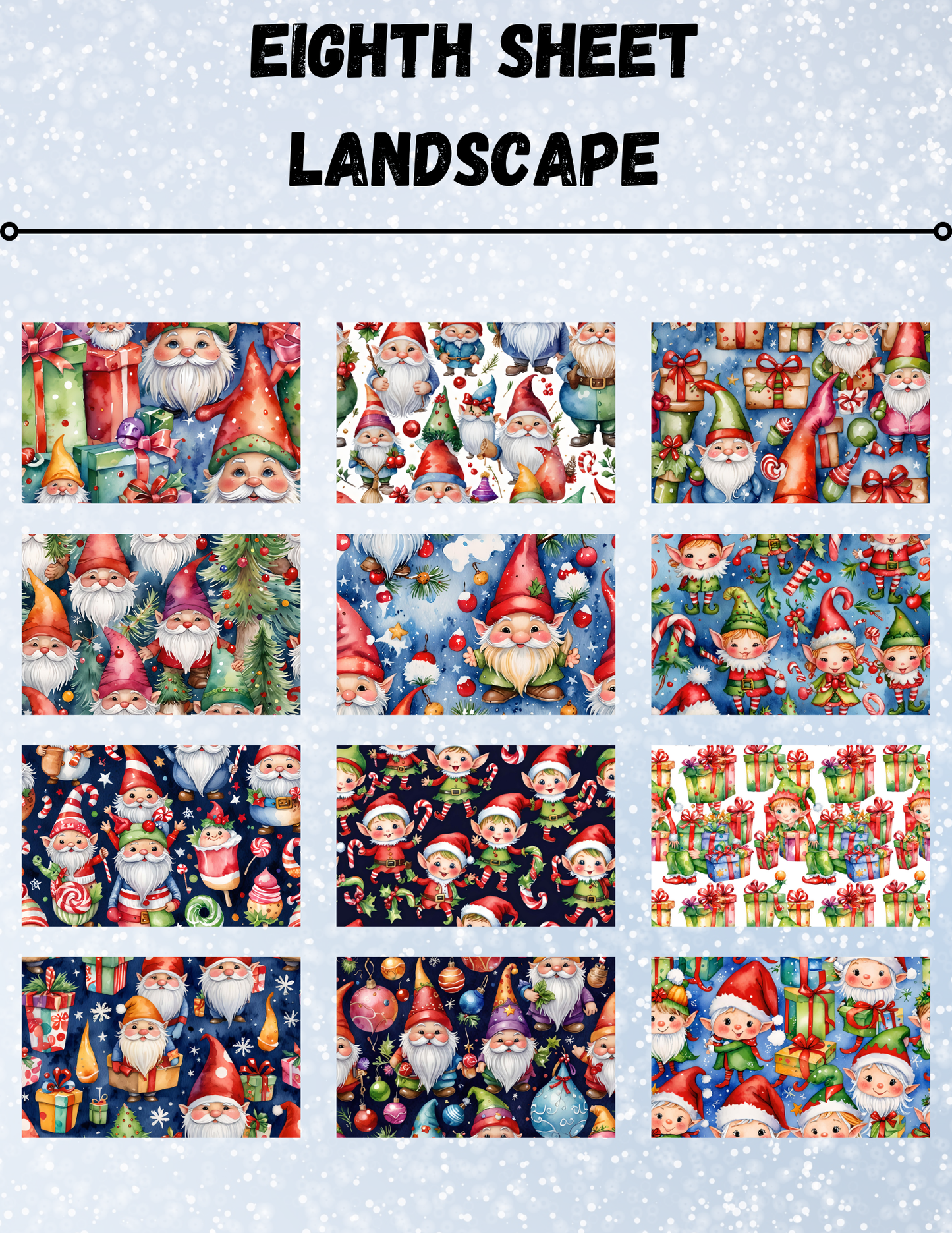 "Gnome For Christmas" Decorative Diamond Painting Release Paper