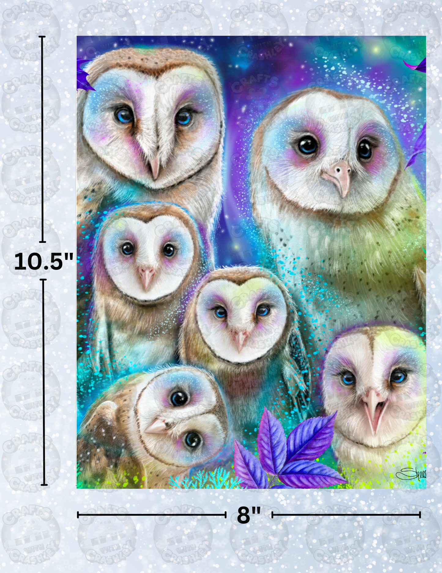 "Daydream Barn Owls" by ©Sheena Pike Decorative Diamond Painting Release Papers