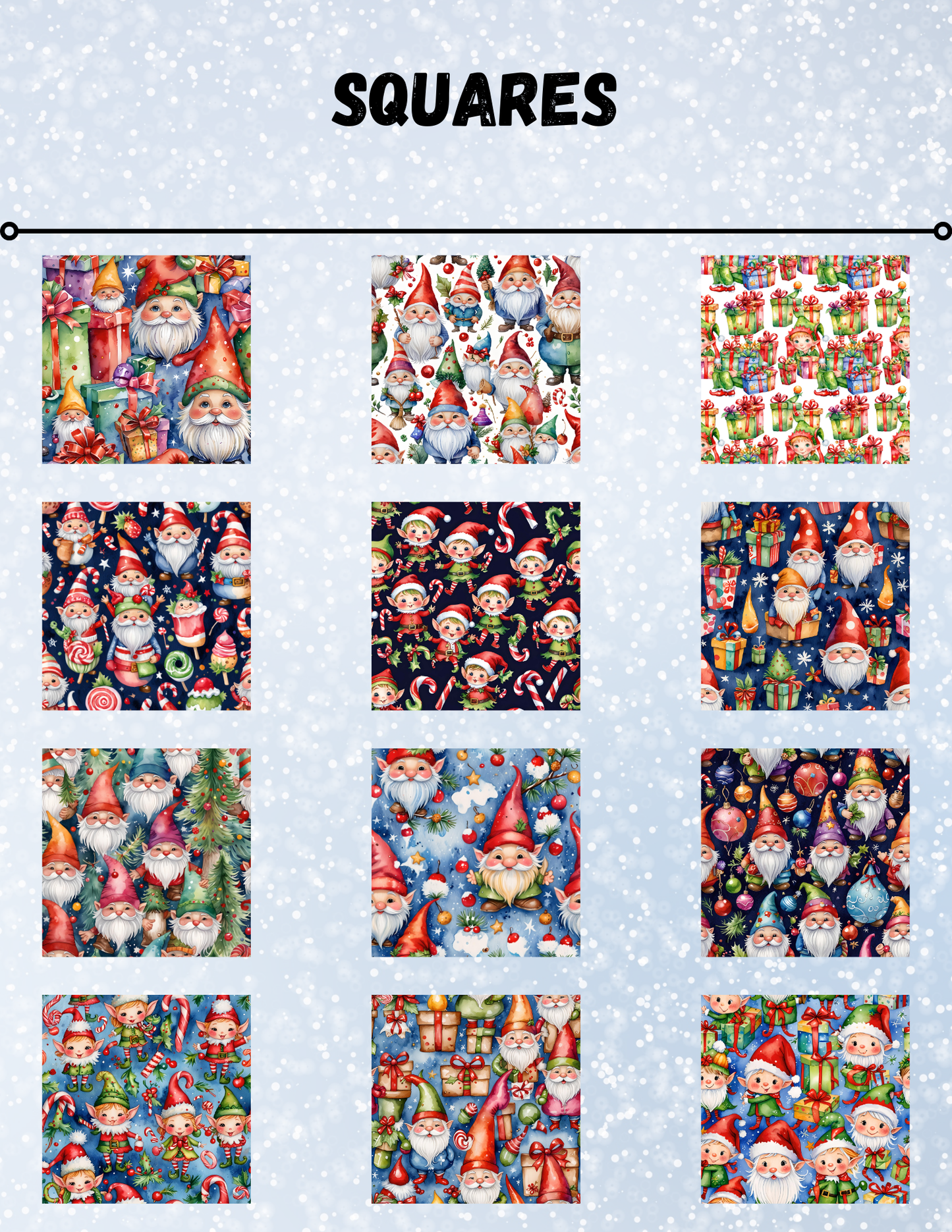 "Gnome For Christmas" Decorative Diamond Painting Release Paper