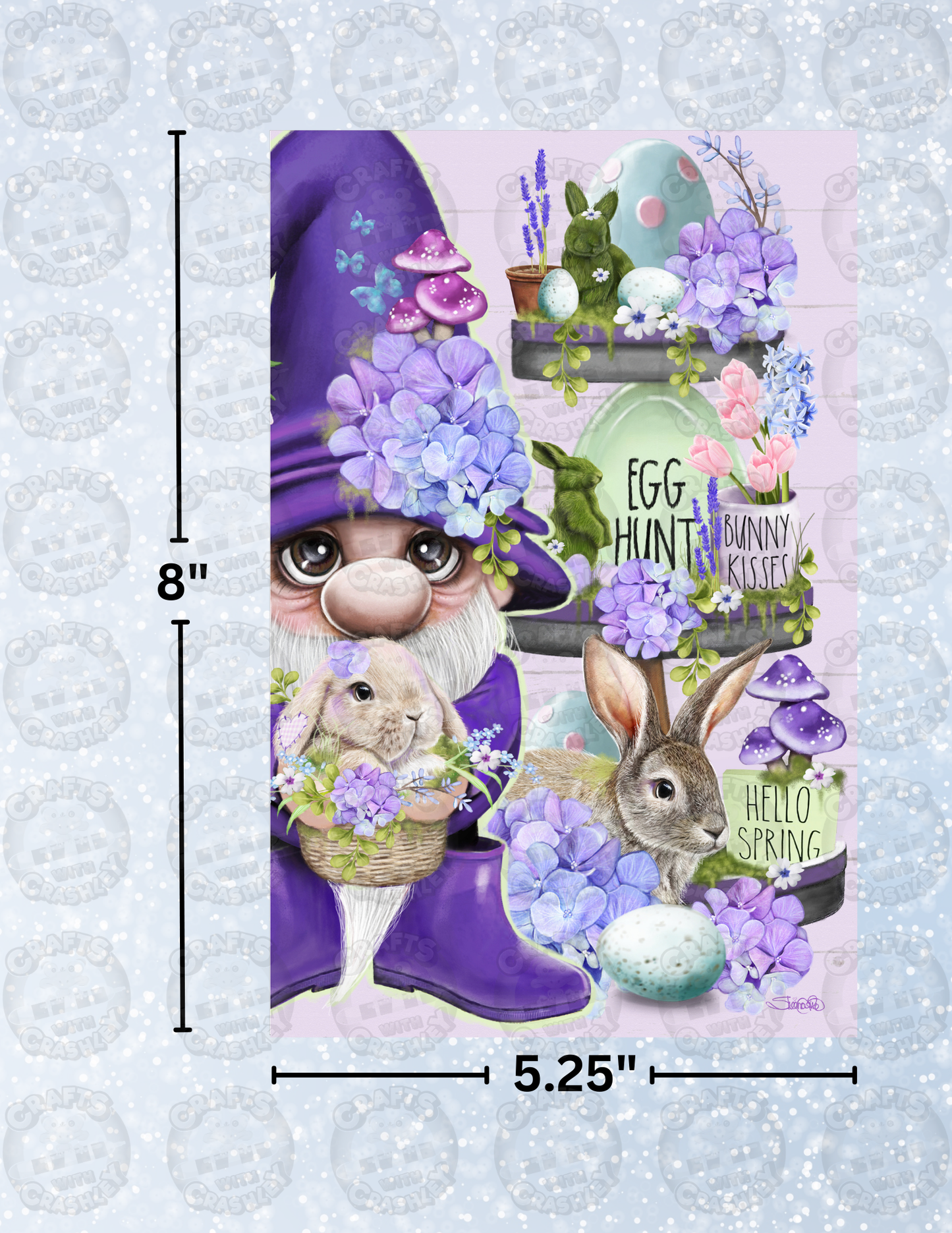 "Spring Gnome" by ©Sheena Pike Decorative Diamond Painting Release Papers