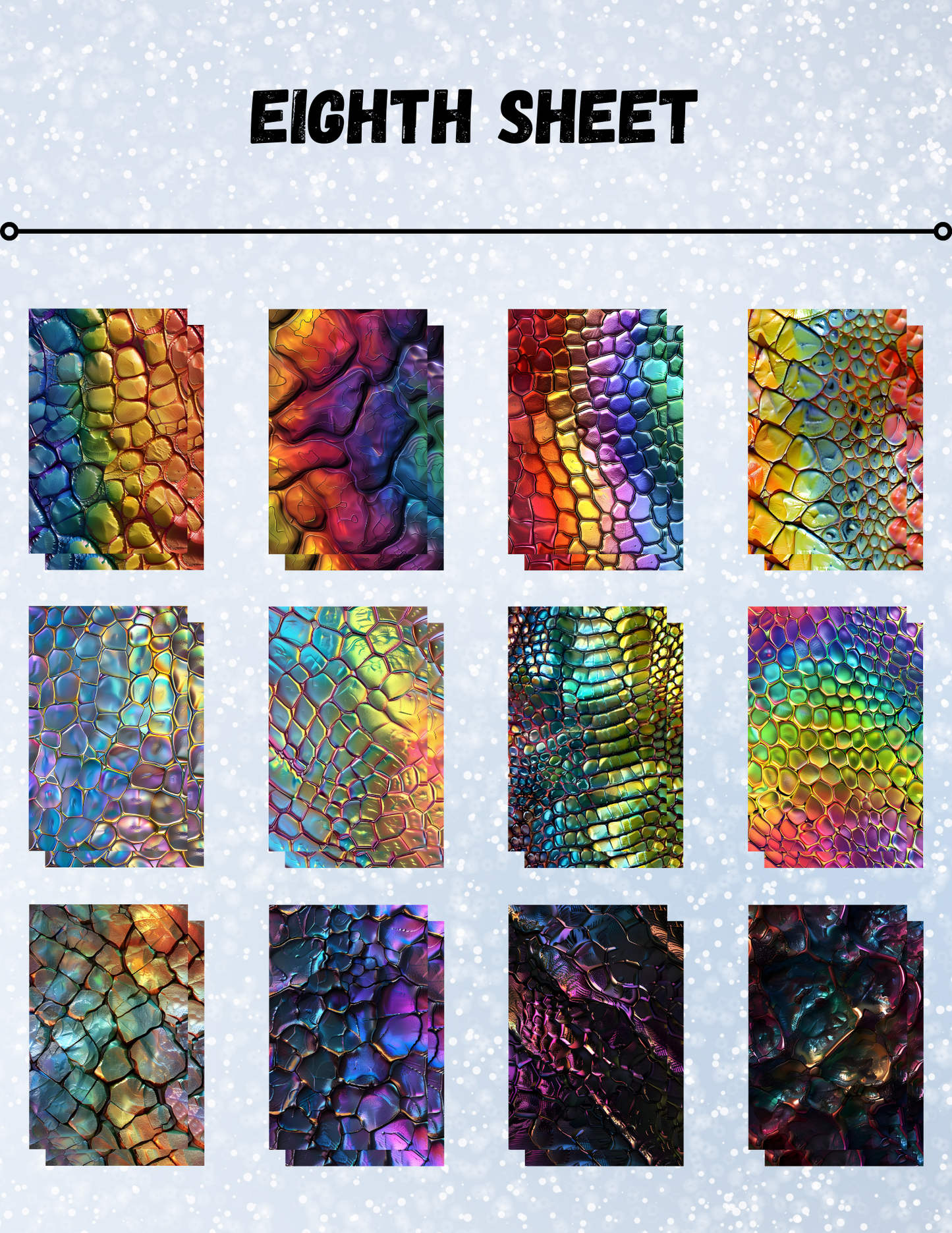 "Rainbow Reptile Skin" Decorative Diamond Painting Release Papers