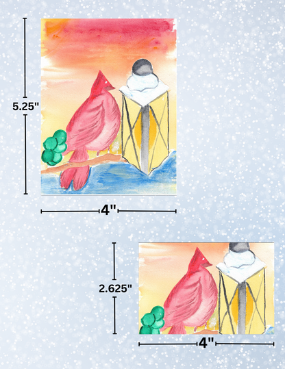 "Cardinal Sunset" By Crafting and Crime Daily Decorative Diamond Painting Release Papers