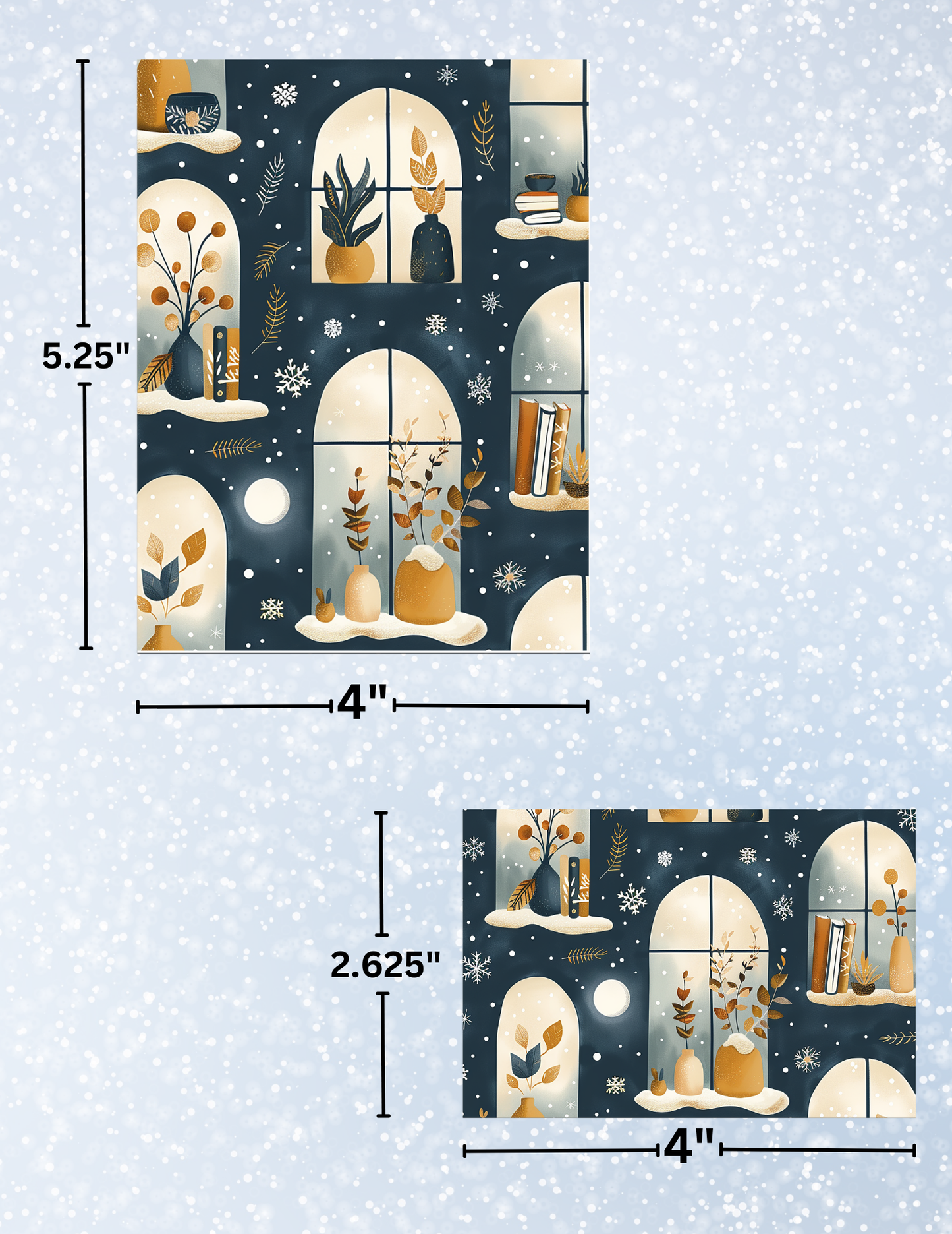 "Winter Windows" Decorative Diamond Painting Release Papers