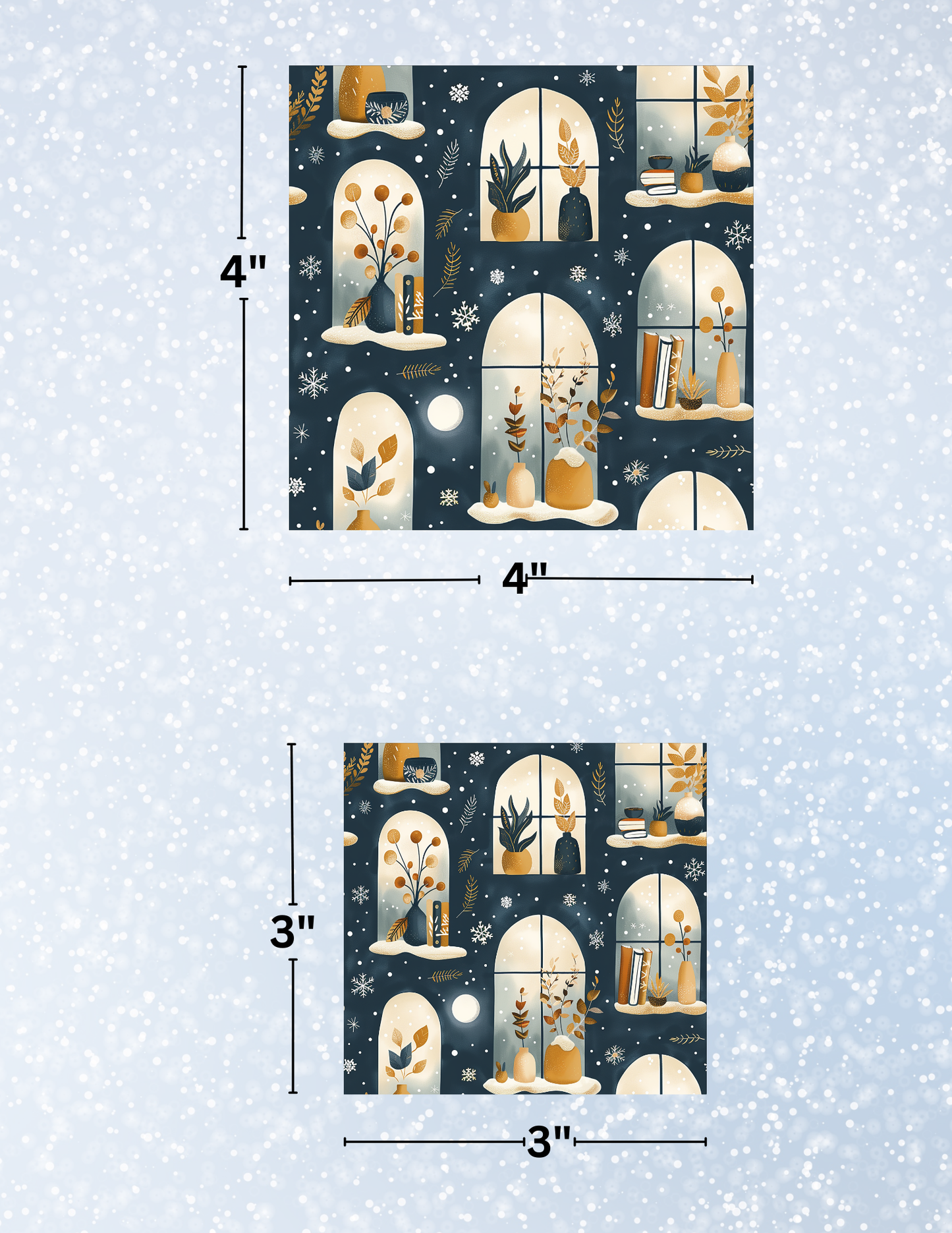 "Winter Windows" Decorative Diamond Painting Release Papers