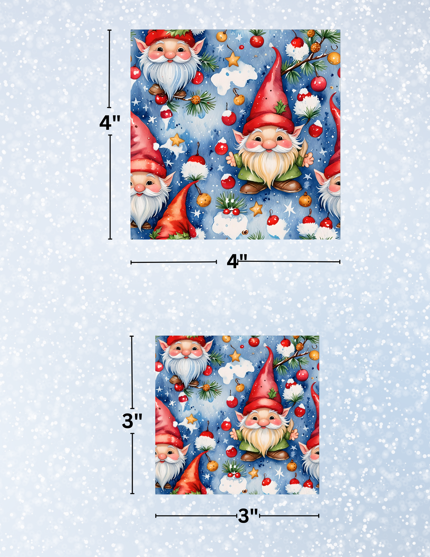 "Gnome For Christmas" Decorative Diamond Painting Release Paper