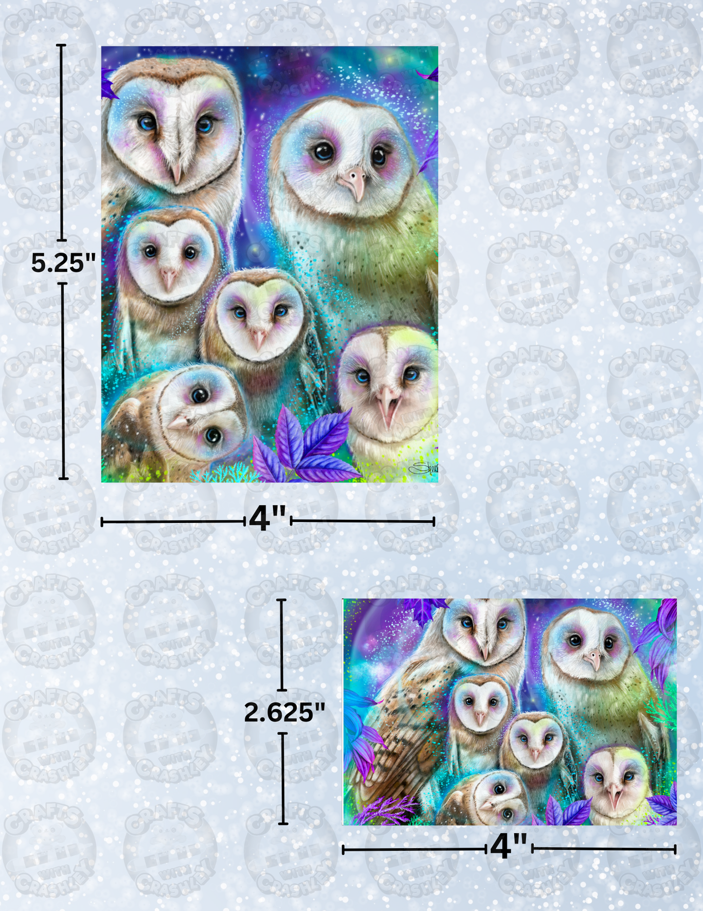 "Daydream Barn Owls" by ©Sheena Pike Decorative Diamond Painting Release Papers