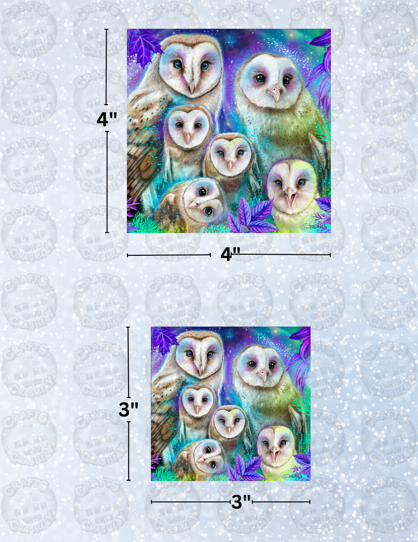 "Daydream Barn Owls" by ©Sheena Pike Decorative Diamond Painting Release Papers